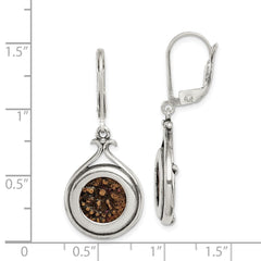 QAC108 Ancient Coins Sterling Silver and Bronze Antiqued Widow's Mite Coin Leverback Dangle Earrings with a Certificate of Authenticity