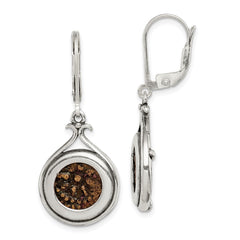 QAC108 Ancient Coins Sterling Silver and Bronze Antiqued Widow's Mite Coin Leverback Dangle Earrings with a Certificate of Authenticity