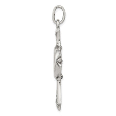 Ancient Coins Sterling Silver and Bronze Antiqued Widow's Mite Coin Cross Pendant with a Certificate of Authenticity QAC113