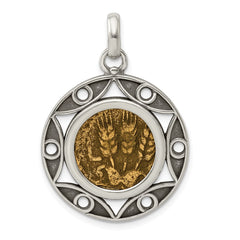 Ancient Coins Sterling Silver and Bronze Antiqued Agrippa Coin Pendant with a Certificate of Authenticity QAC133