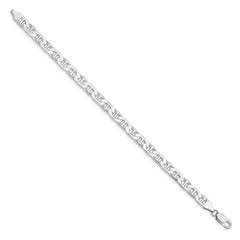 Sterling Silver Rhodium-plated 6.5mm Flat Anchor Chain QAN180R-8