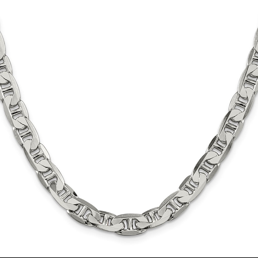 Sterling Silver 7mm Flat Anchor ChainQAN200