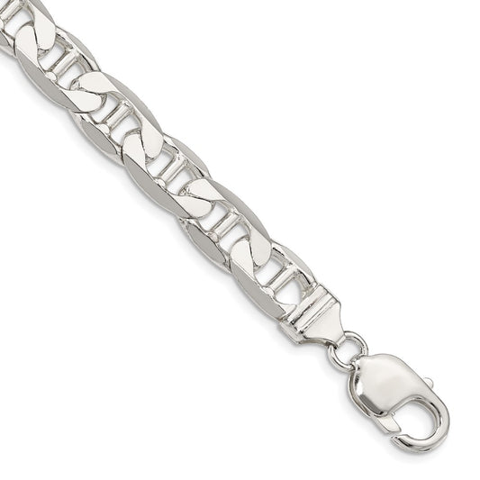 Sterling Silver 9.5mm Flat Anchor Chain QAN250-8