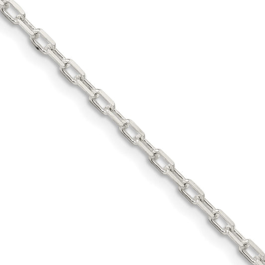 Sterling Silver 2.2mm Diamond-cut Long Link Cable ChainQAR060