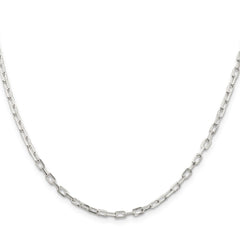 Sterling Silver 2.9mm Diamond-cut Long Link Cable ChainQAR080