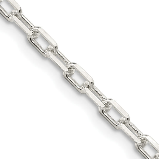 Sterling Silver 2.9mm Diamond-cut Long Link Cable ChainQAR080