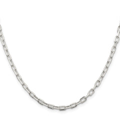 Sterling Silver 3.75mm Diamond-cut Long Link Cable ChainQAR100