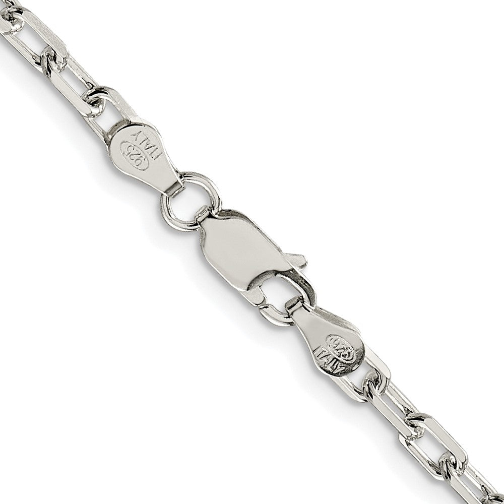 Sterling Silver Rhodium-plated 3.75mm Diamond-cut Long Link Cable ChainQAR100R