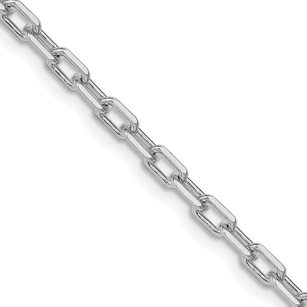 Sterling Silver Rhodium-plated 3.75mm Diamond-cut Long Link Cable ChainQAR100R