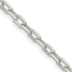 Sterling Silver 3.75mm Diamond-cut Long Link Cable ChainQAR100