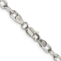 Sterling Silver Rhodium-plated 4.5mm Diamond-cut Long Link Cable Chain QAR120