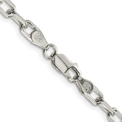 Sterling Silver Rhodium-plated 4.5mm Diamond-cut Long Link Cable ChainQAR120R