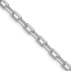 Sterling Silver Rhodium-plated 4.5mm Diamond-cut Long Link Cable ChainQAR120R