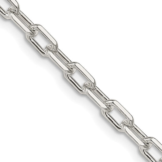 Sterling Silver 4.5mm Diamond-cut Long Link Cable ChainQAR120