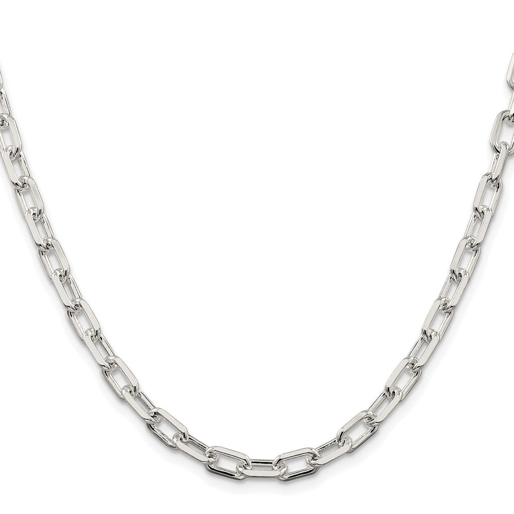 Sterling Silver Rhodium-plated 5.75mm Diamond-cut Long Link Cable ChainQAR150R