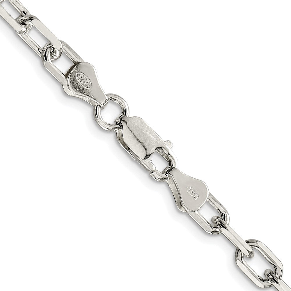 Sterling Silver Rhodium-plated 5.75mm Diamond-cut Long Link Cable ChainQAR150R