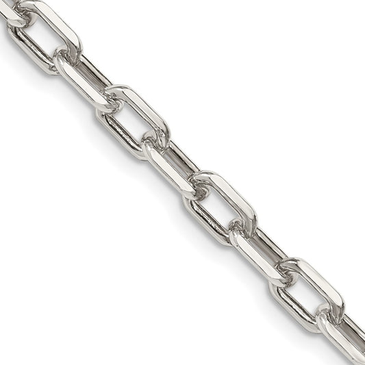 Sterling Silver 5.75mm Diamond-cut Long Link Cable ChainQAR150