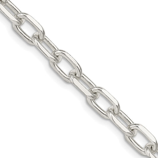 Sterling Silver 6.65mm Diamond-cut Long Link Cable ChainQAR180