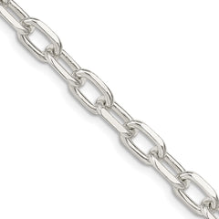 Sterling Silver 6.65mm Diamond-cut Long Link Cable ChainQAR180