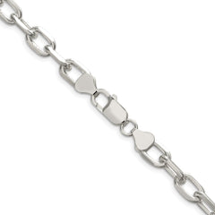 Sterling Silver Rhodium-plated 7.5mm Diamond-cut Long Link Cable ChainQAR200R
