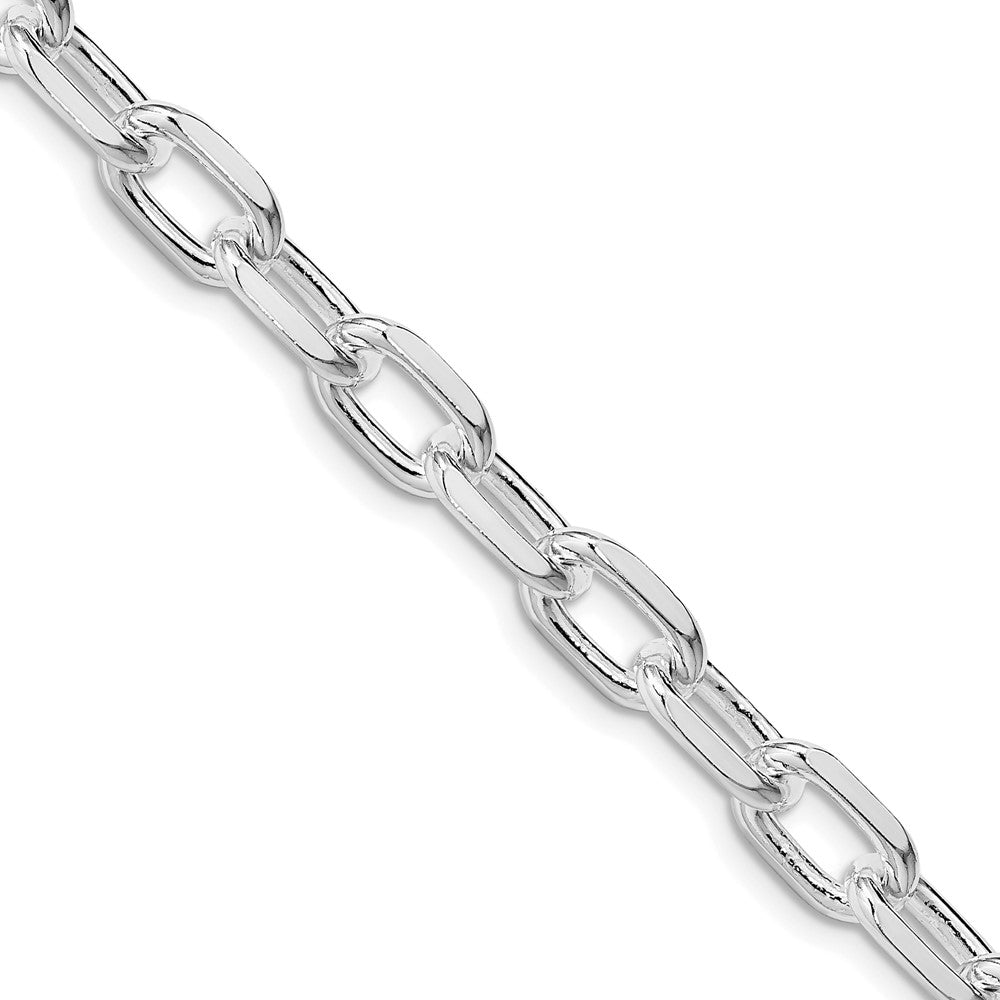 Sterling Silver Rhodium-plated 7.5mm Diamond-cut Long Link Cable ChainQAR200R