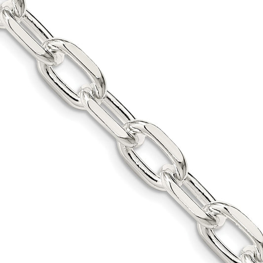 Sterling Silver 7.5mm Diamond-cut Long Link Cable ChainQAR200