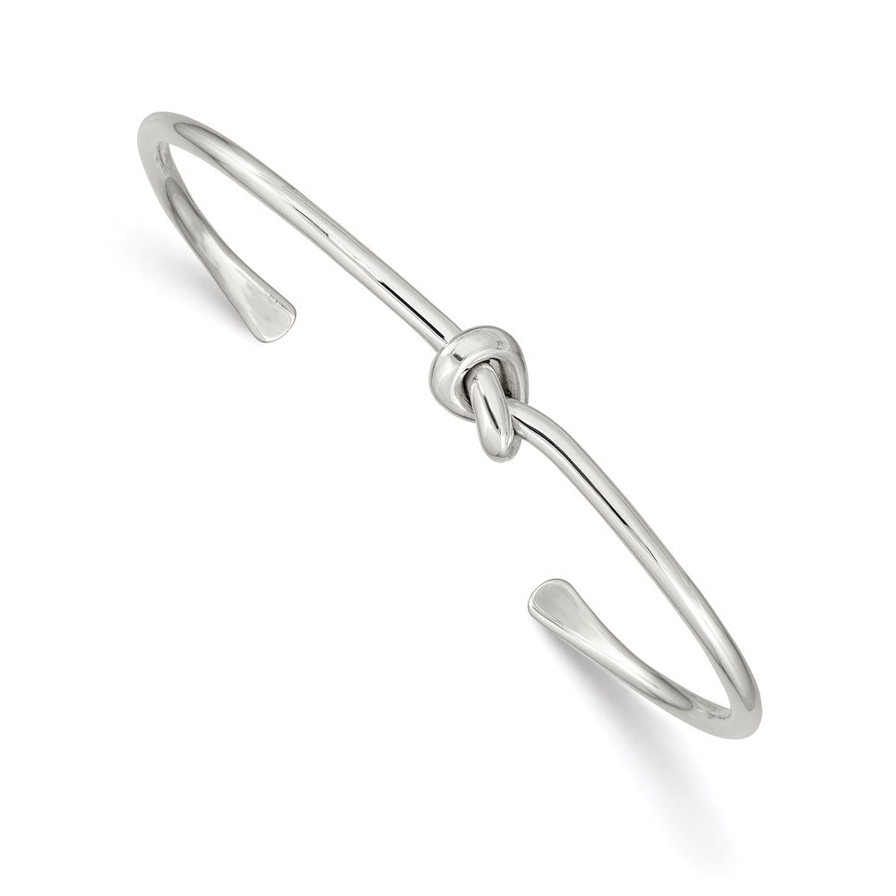 Sterling Silver Polished Knot Bangle QB1003