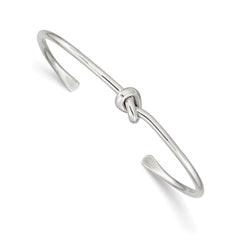 Sterling Silver Polished Knot Bangle QB1003
