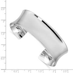 Sterling Silver Rhodium-plated Polished 20mm Cuff Bangle QB1024