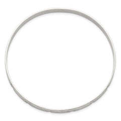 Sterling Silver 5mm Diamond Cut Slip-on Bangle QB1081