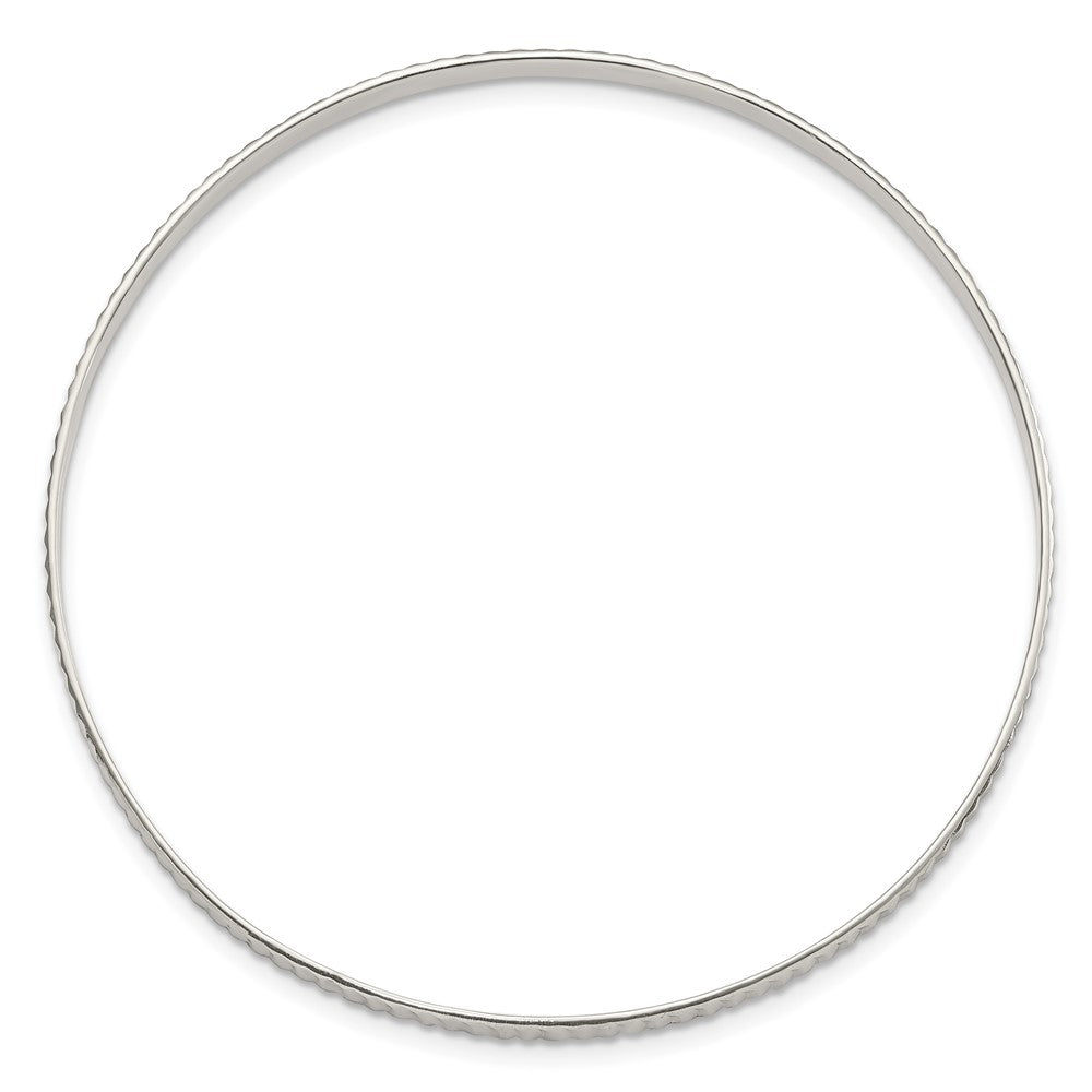 Sterling Silver Diamond Cut Slip-on Bangle QB1083