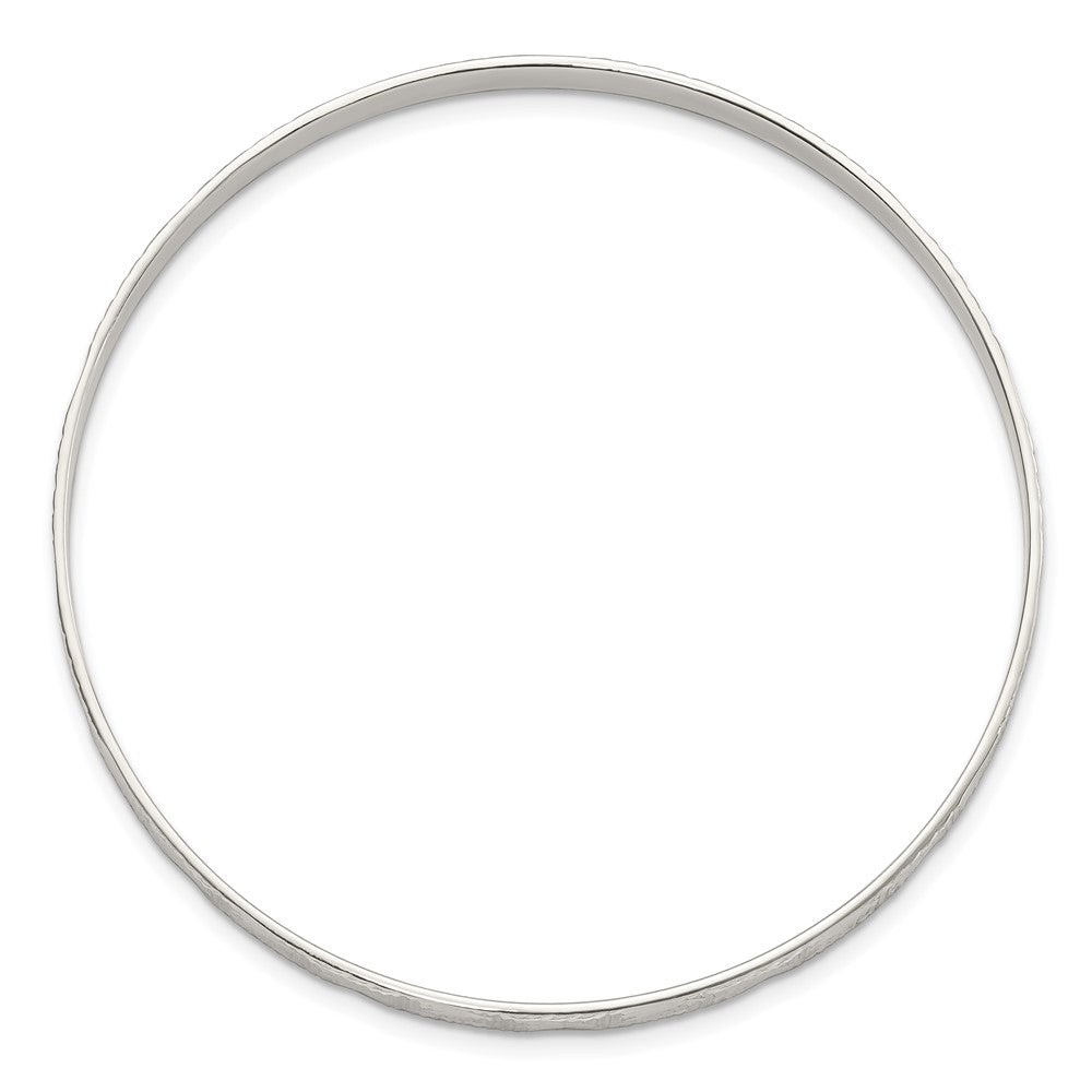 Sterling Silver Diamond Cut Slip-on Bangle QB1084