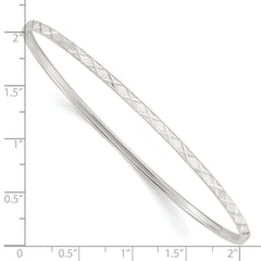 Sterling Silver Diamond Cut Slip-on Bangle QB1086