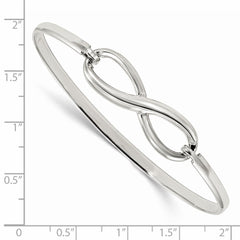 Sterling Silver Infinity Bangle Bracelet QB1138