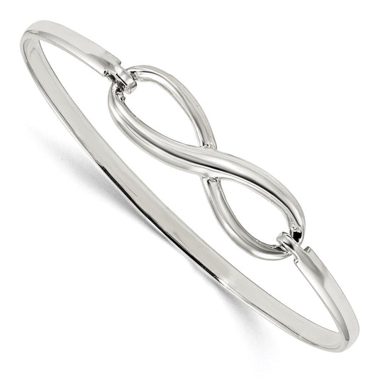 Sterling Silver Infinity Bangle Bracelet QB1138