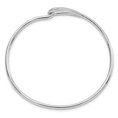 Sterling Silver Rhodium-plated Polished Bangle QB1141