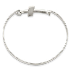 Sterling Silver Polished Cross Bangle QB1144