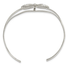 Sterling Silver Abalone Dragonfly Bangle Bracelet QB1161