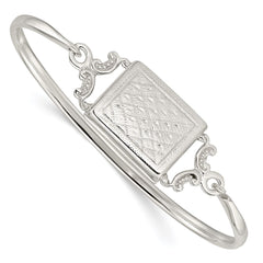 Sterling Silver Polished Rectangular 20mm Locket Bangle QB1210