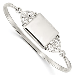 Sterling Silver Polished Rectangular 20mm Locket Bangle QB1211