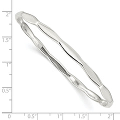 Sterling Silver Scalloped Slip-on Bangle QB1229