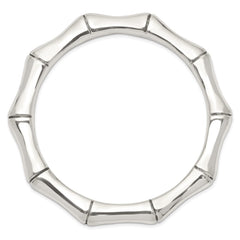 Sterling Silver Polished Bamboo Slip-on Bangle QB1231
