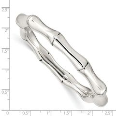 Sterling Silver Polished Bamboo Slip-on Bangle QB1231