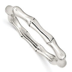 Sterling Silver Polished Bamboo Slip-on Bangle QB1231