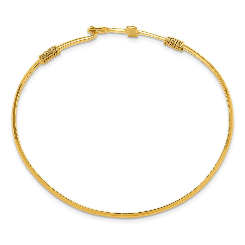 Sterling Silver Gold-tone Polished Cross Bangle QB1249GP