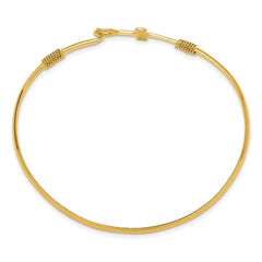 Sterling Silver Gold-tone Polished Cross Bangle QB1249GP