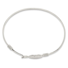 Sterling Silver Polished Saint Christopher Bangle QB1251