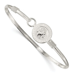Sterling Silver Polished Saint Christopher Bangle QB1251