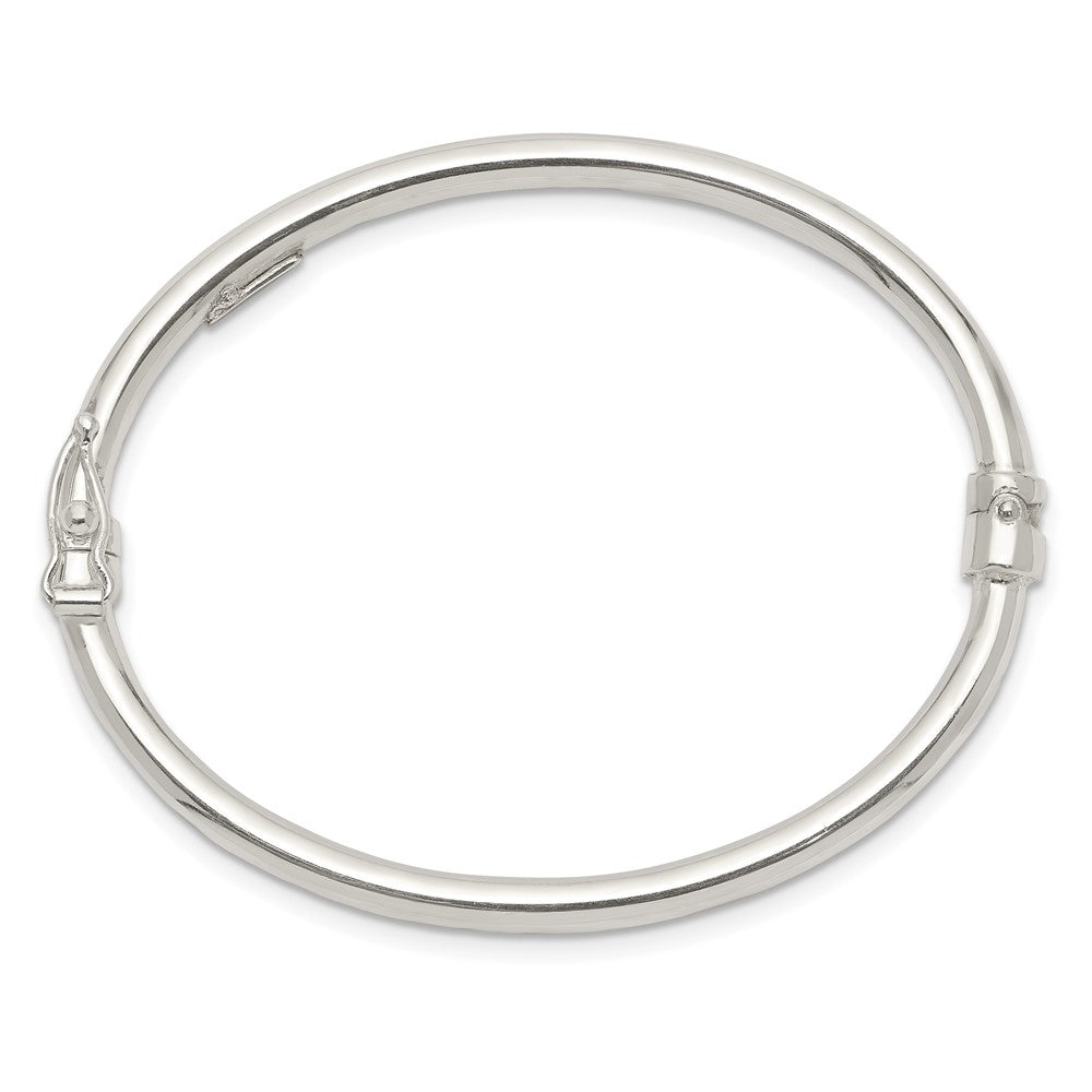 Sterling Silver Polished 3mm Hinged Baby Bangle QB1282