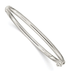 Sterling Silver Polished 3mm Hinged Baby Bangle QB1282